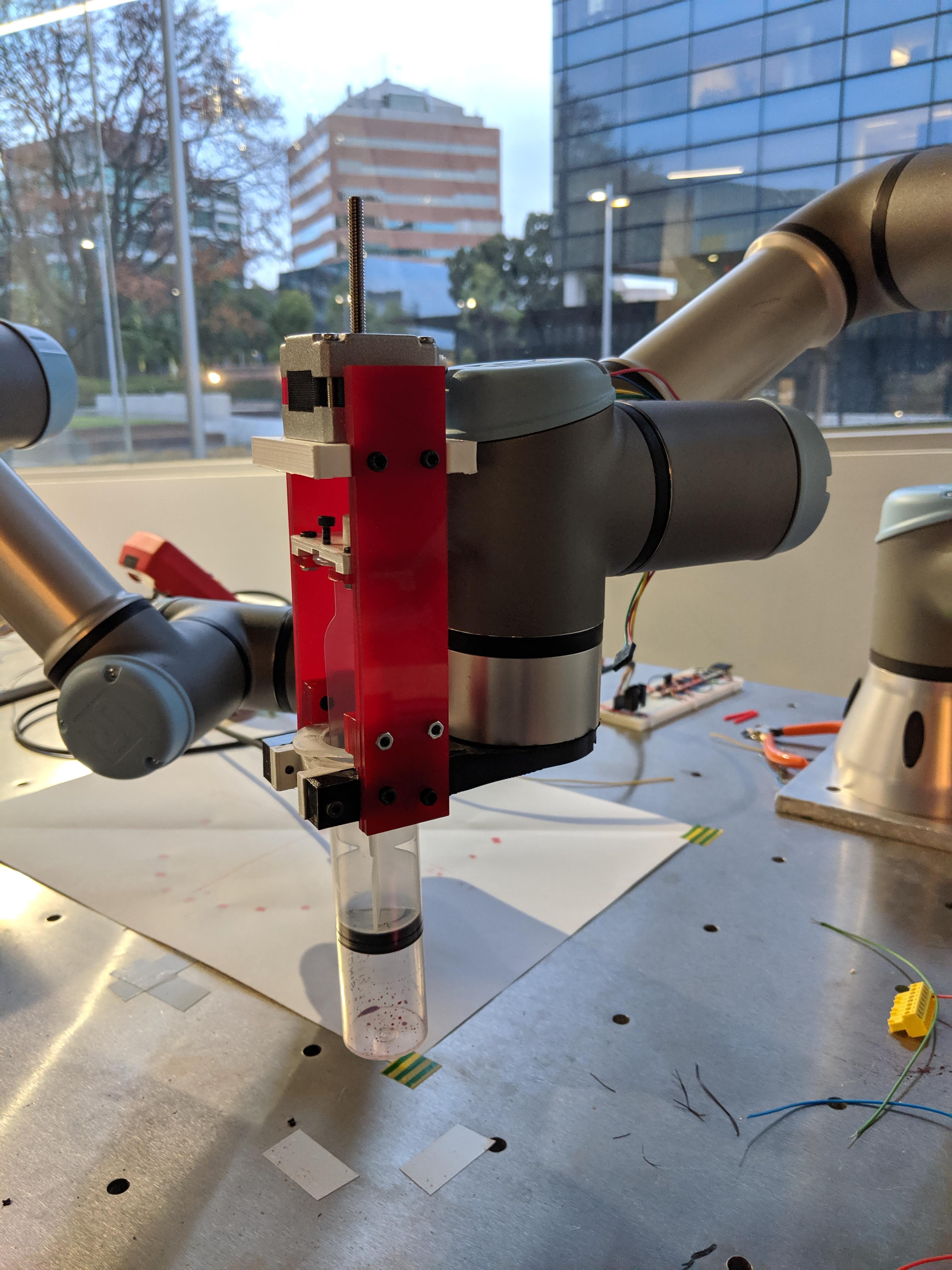 Robot Syringe attached to arm